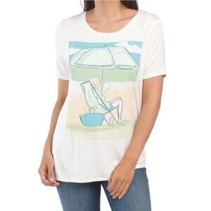 Colortree Women's Beach Day Short Sleeve Tee T Shirt Size XL